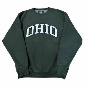 VTG Steve & Barry’s Ohio Green Crewneck Sweatshirt Mens Large Fleece Lined